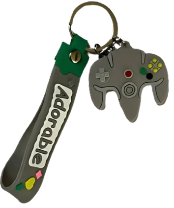 N64 Controller Keychain Medal - Grey