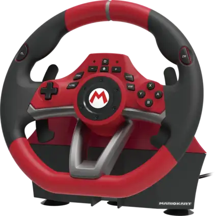 Mario Kart Racing Wheel Pro Deluxe for Nintendo Switch - Red and Black