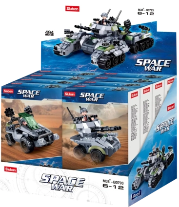 Sluban Space War 4 into 1 Building Blocks (Assorted 1 Pack)